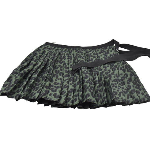 LOUIS VUITTON ルイヴィトン スカート ミニ プリーツ シルク ヒョウ柄 レオパード モノグラム 34